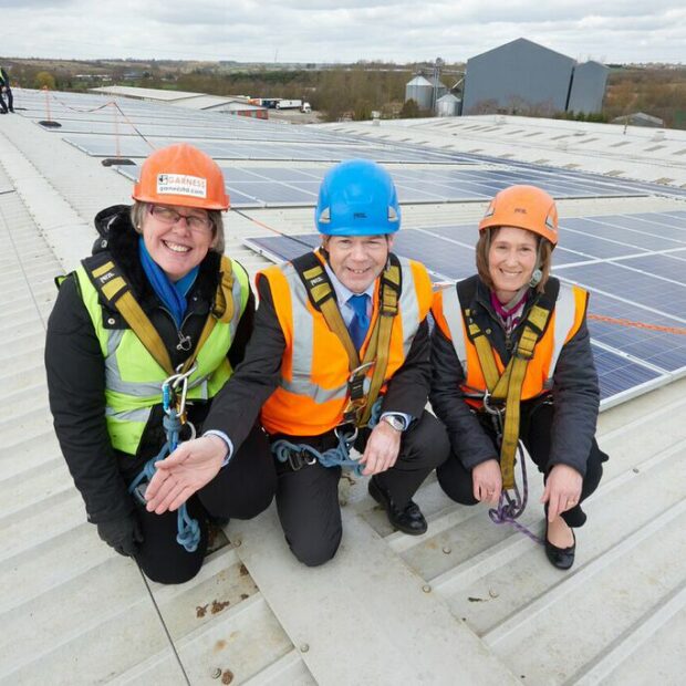 Solar panels on the rooftop of Norbar, owned and managed by Low Carbon Hub