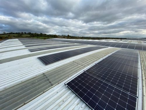 Solar panels on the rooftop of CTG in Banbury, owned and managed by Low Carbon Hub