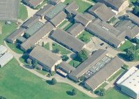 Solar panels on the rooftop of Sir William Ramsay School, owned and managed by Low Carbon Hub