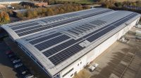 Solar panels on the rooftop of CTG in Banbury, owned and managed by Low Carbon Hub