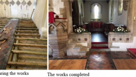 Installing underfloor heating at St Andrews Church