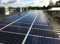 Solar panels on the rooftop of Didcot Girls School, owned and managed by Low Carbon Hub