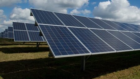Ground mount solar in a field