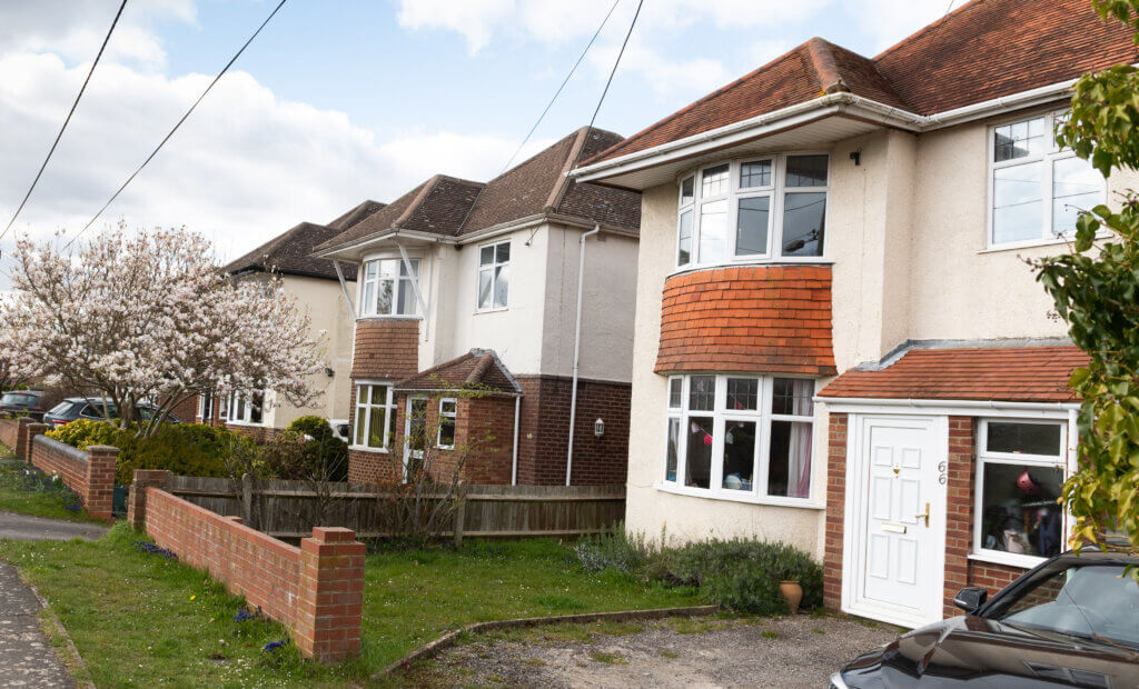 Row of 1930s houses