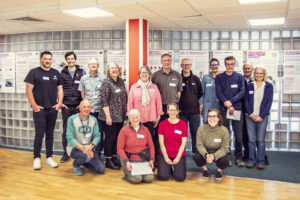 A group of stall holders at the Sustainable Wantage Clean Heat & Free Cake event.
