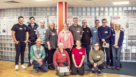 A group of stall holders at the Sustainable Wantage Clean Heat & Free Cake event.