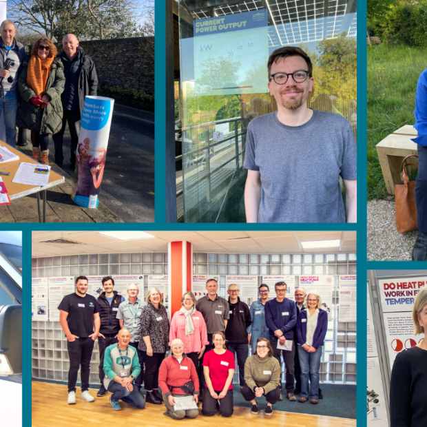 A collage of pictures of Low Carbon Hub grant funded projects.