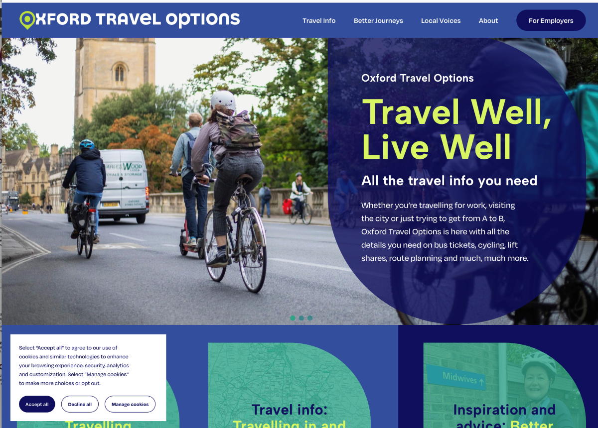 Oxford Travel Options Website - Low Carbon Hub