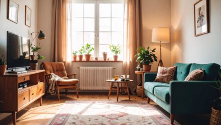 A natural, lived-in living room in an English home