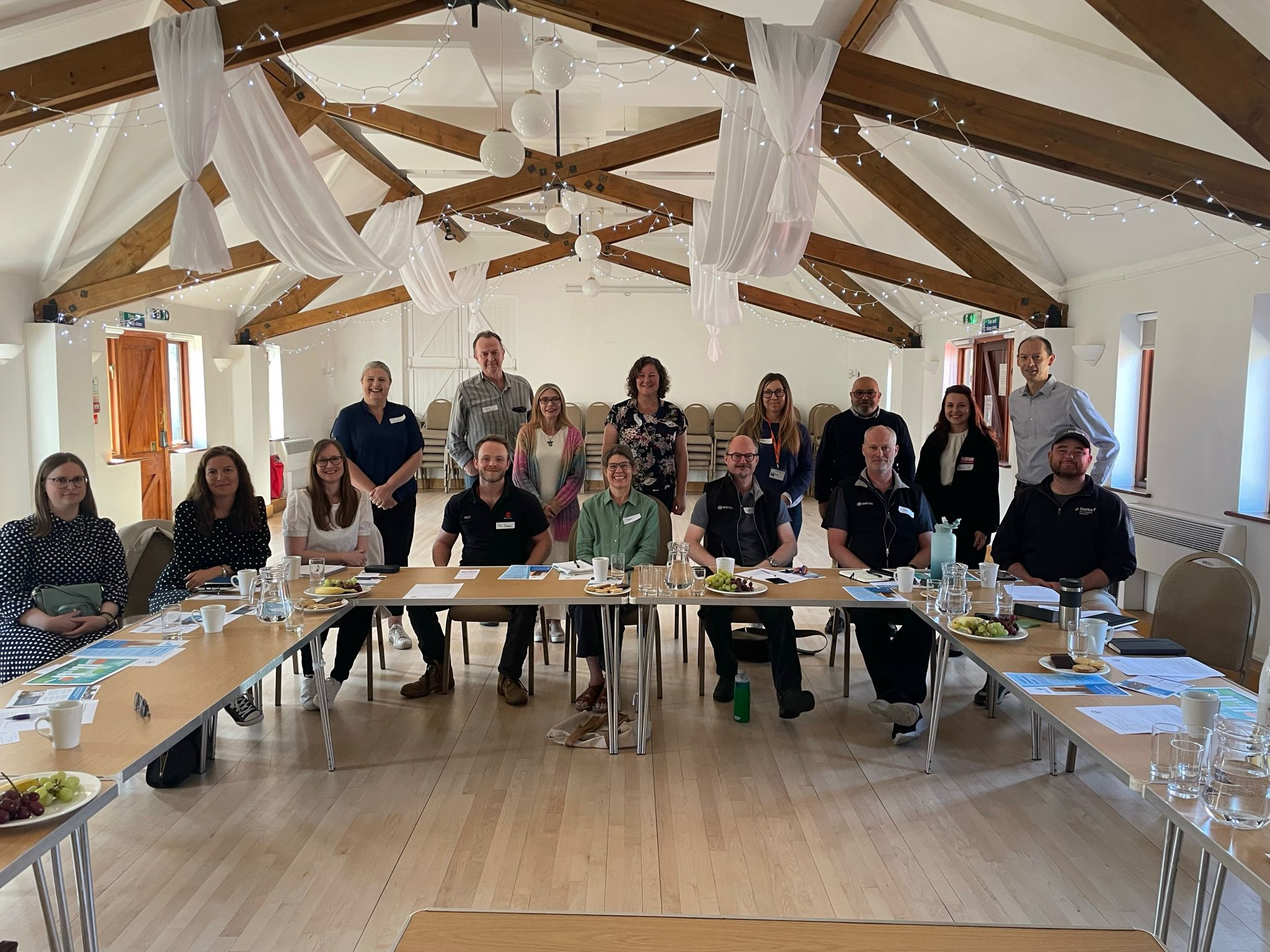 A group of business people at 21st Century Thame's Business Sustainability Champion event.