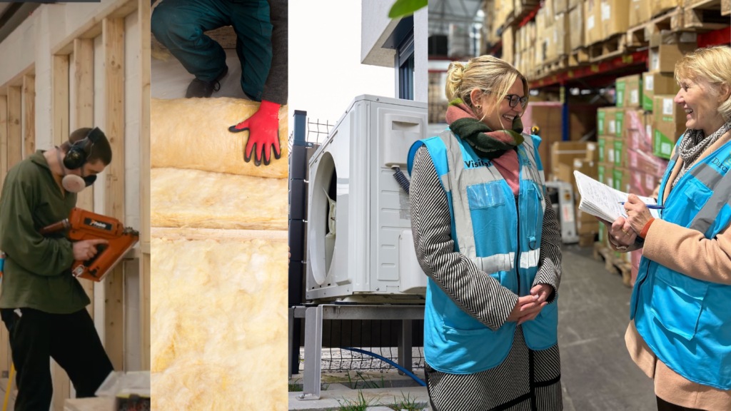 A collage of pictures from Energy Solutions Oxfordshire projects.
