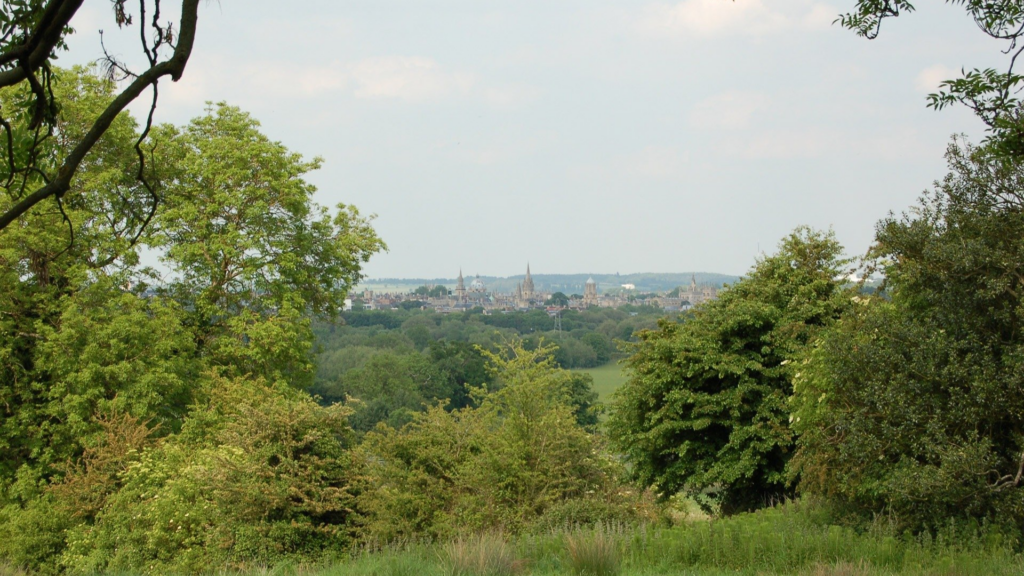 View of Oxford from countryside.