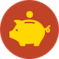Piggy bank icon