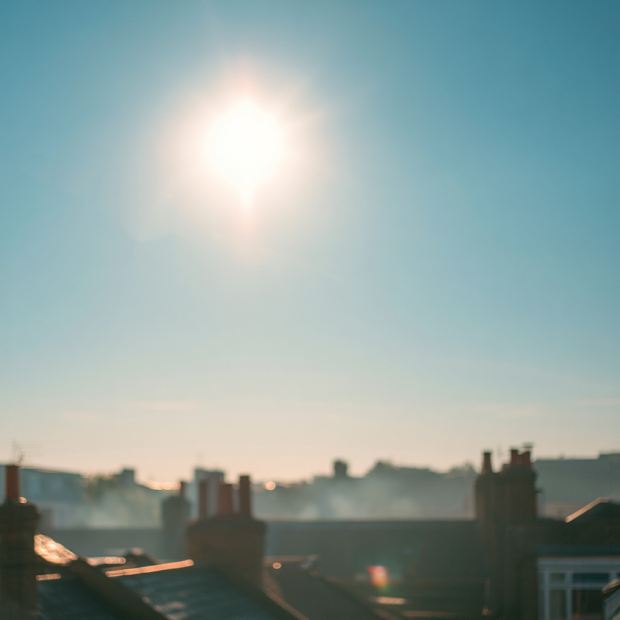 Summer rooftops sun heatwave